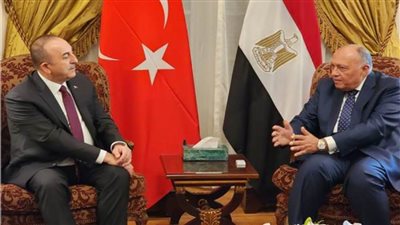 سامح شكري يعقد مباحثات ثنائية مع نظيره التركي بمقر وزارة الخارجية