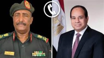 السيسي يهنئ رئيس مجلس السيادة السوداني بحلول شهر رمضان