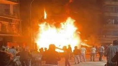 حريق في مجموعة من المحال التجارية بميدان فيكتوريا بشبرا