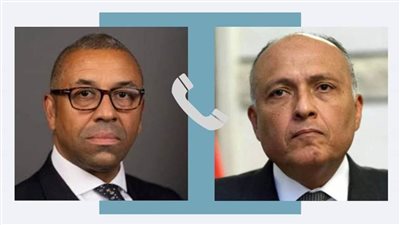 وزير الخارجية يتلقى اتصالا هاتفيا من نظيره البريطاني