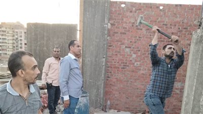 إزالة 50 حالة تعد بالبناء على الأراضي الزراعية وأملاك الدولة بالمنيا