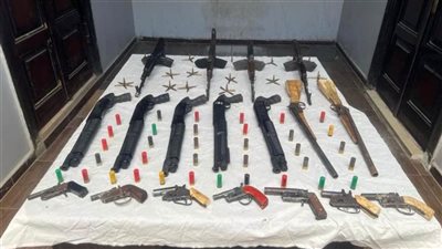 حملة أمنية بأسيوط تضبط 44 قطعة سلاح نارى و11 قضية مخدرات