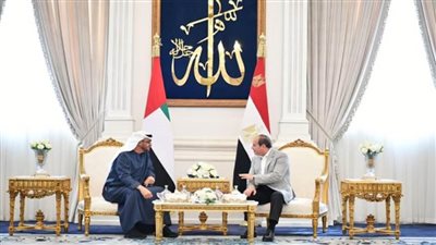 السيسي يستقبل الشيخ محمد بن زايد آل نهيان رئيس دولة الإمارات