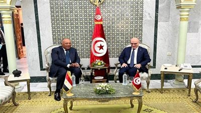 وزير الخارجية يعقد جولة مشاورات سياسية مع نظيره التونسي (صور)