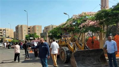 حملات لإزالة مخالفات البناء والظواهر العشوائية بمدن الشيخ زايد والشروق والعبور وبني سويف الجديدة