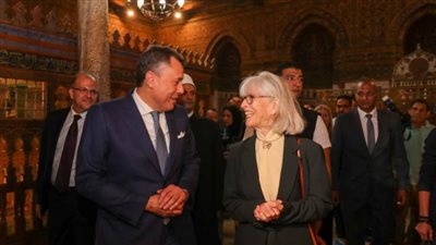 وزير السياحة والقائمة بالأعمال بالسفارة الأمريكية يفتتحان مركز زوار القبة الضريحية للإمام الشافعي