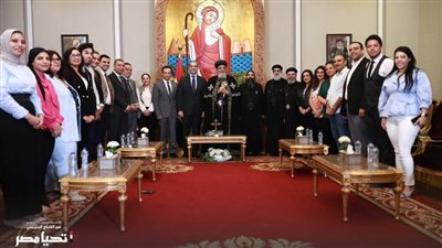 البابا تواضروس يستقبل أعضاء حملة المرشح الرئاسي عبد الفتاح السيسي