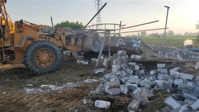 حملات مكثفة على مدار الساعة لإزالة التعديات على الرقعة الزراعية بالغربية (صور)