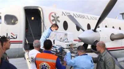 الصحة: الإسعاف الطائر ينقل 12 طفلا فلسطينيا إلى مستشفى العاصمة الإدارية الجديدة