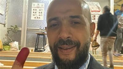 خالد الطوخي رئيس مجلس أمناء جامعة مصر للعلوم والتكنولوجيا يدلى بصوته فى الانتخابات الرئاسية 