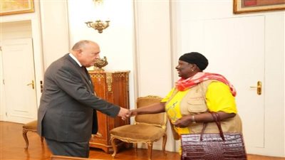 سامح شكري يستقبل رئيسة البعثة المشتركة للاتحاد الإفريقي والكوميسا لمتابعة الانتخابات الرئاسية (صور)