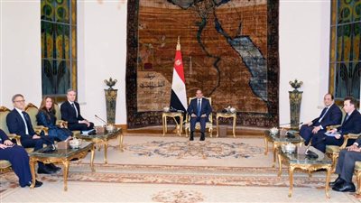 الرئيس السيسي يستقبل وزير الخارجية الأمريكي بحضور اللواء عباس كامل (صور)