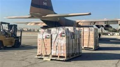 مطار العريش يستقبل 4 طائرات تحمل 58 طنا مساعدات لغزة
