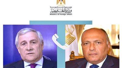 شكري يتلقى اتصالا من وزير الخارجية الإيطالي