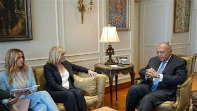 وزير الخارجية يستقبل كبيرة منسقي الأمم المتحدة للشئون الإنسانية وإعادة الإعمار بقطاع غزة (صور)