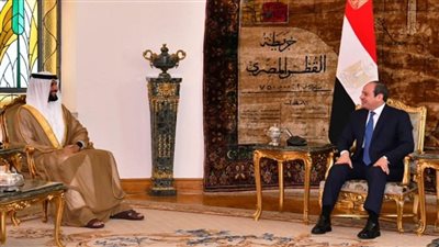 الرئيس السيسي يبحث مع مستشار الأمن الوطني في البحرين جهود مصر للتهدئة بغزة (صور)