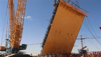 بدء تركيب وعاء الاحتواء الداخلي لمبنى مفاعل الضبعة النووي (صور)