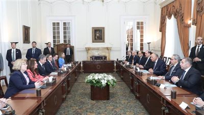 وزير الخارجية يستقبل نظيره الأمريكي (صور)