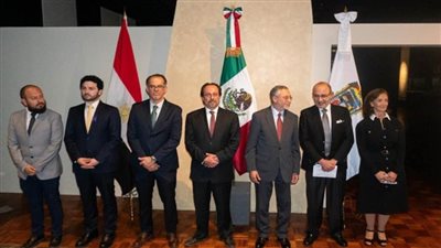 سفير مصر بالمكسيك يشارك في الاحتفال بانتهاء عمل البعثة المكسيكية للمصريات بمصر (صور)