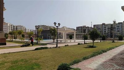 استكمال أعمال صيانة المسطحات الخضراء والأشجار بمدن الشيخ زايد والشروق ودمياط الجديدة