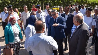 محافظ الإسكندرية يتابع أعمال إعادة تخطيط نفق المندرة ضمن مشروع المترو