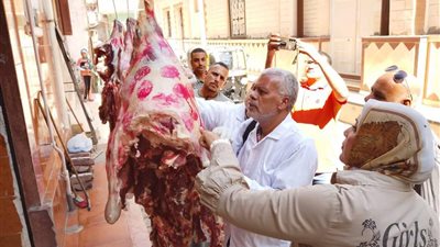 إعدام لحوم ودجاج غير صالحة للاستهلاك الآدمي خلال حملة بمدينة جرجا بسوهاج 