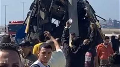 إصابة 39 شخصًا في حادث انقلاب أتوبيس غرب الإسكندرية 