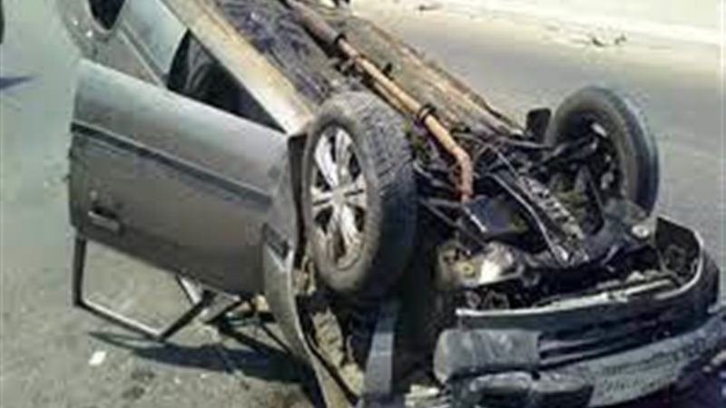 حادث انقلاب سيارة