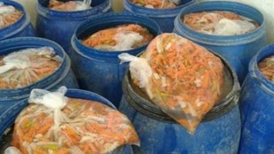 ضبط 30 طن «مخلل ولحوم وجبن» غير صالحة بتمي الأمديد في الدقهلية