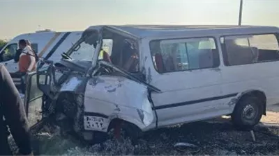 بينهم 4 أطفال.. أسماء المصابين في حادث ميكروباص إدفو بأسوان 