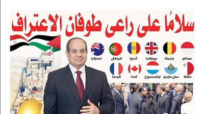 « سلامًا على راعى طوفان الاعتراف ».. كيف قاد السيسى العالم للإعلان عن دولة فلسطين؟