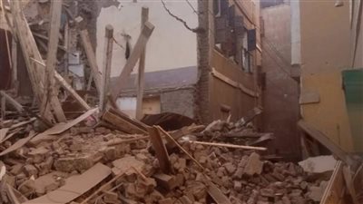 انهيار منزل قديم دون خسائر بشرية في جزيرة محروس بسوهاج