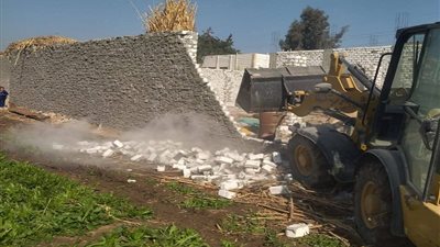 إزالة 3 حالات تعدٍ على الأراضي الزراعية في أخميم بسوهاج