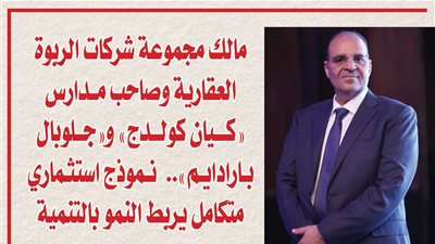مالك مجموعة شركات الربوة العقارية وصاحب مدارس «كيان كولدج» و«جلوبال بارادايم».. نموذج استثماري متكامل يربط النمو بالتنمية