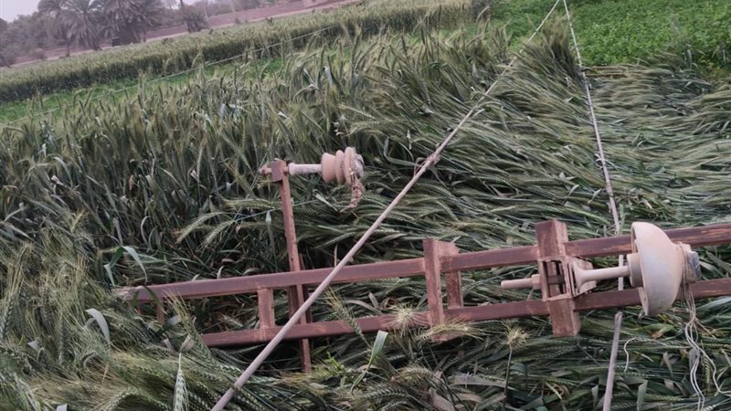 سقوط اعمده نتيجة