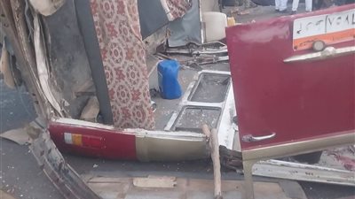 كانوا رايحين الشغل.. مصرع شخصين وإصابة 17 آخرين في انقلاب سيارة عمالة بالمنوفية