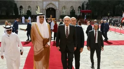 رئيس الوزراء القطري من بيروت: ندعم خطوات الدولة اللبنانية للانسحاب الإسرائيلي