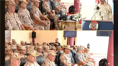 وزير الدفاع يشهد تنفيذ المرحلة الرئيسية للمشروع التكتيكي بجنود بالذخيرة الحية لإحدى وحدات الجيش الثاني الميداني