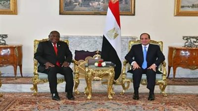 السيسى يهنئ هاتفيا رئيس جنوب افريقيا بمناسبة فوز الحزب الحاكم فى الانتخابات البرلمانية